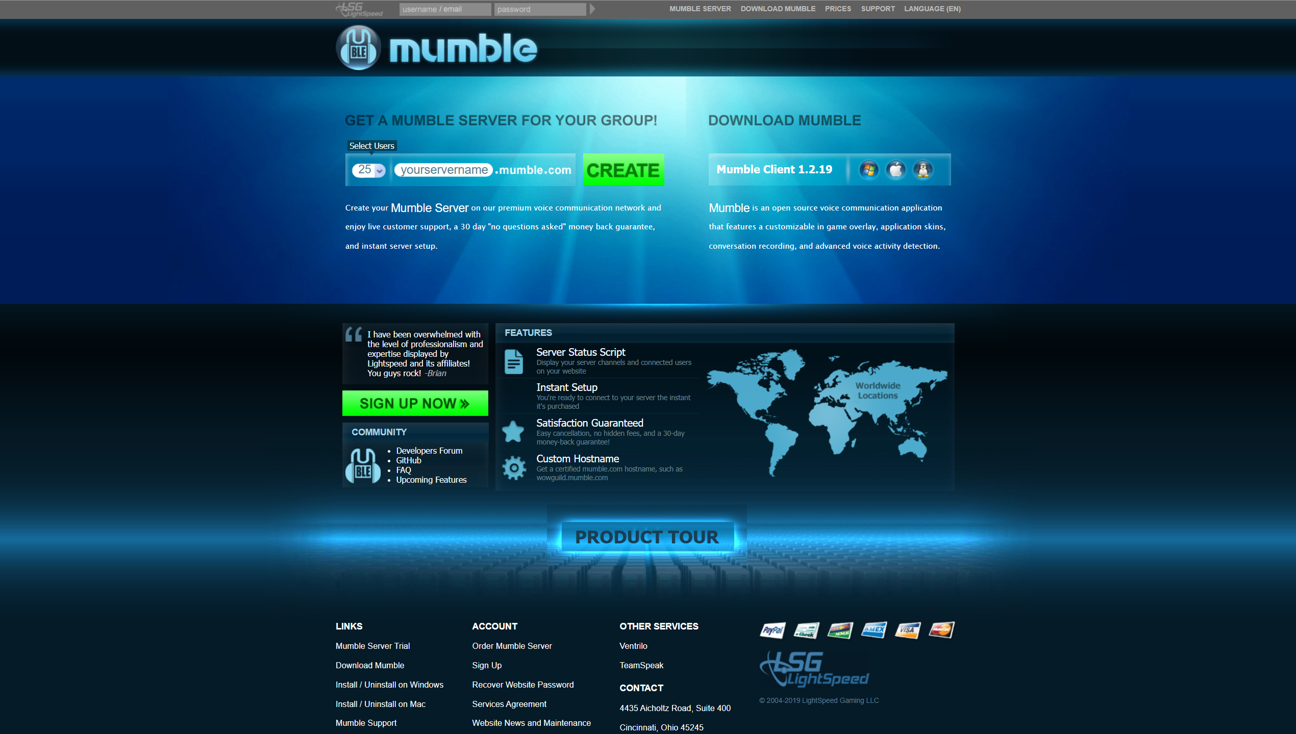 LightSpeed Mumble hosting